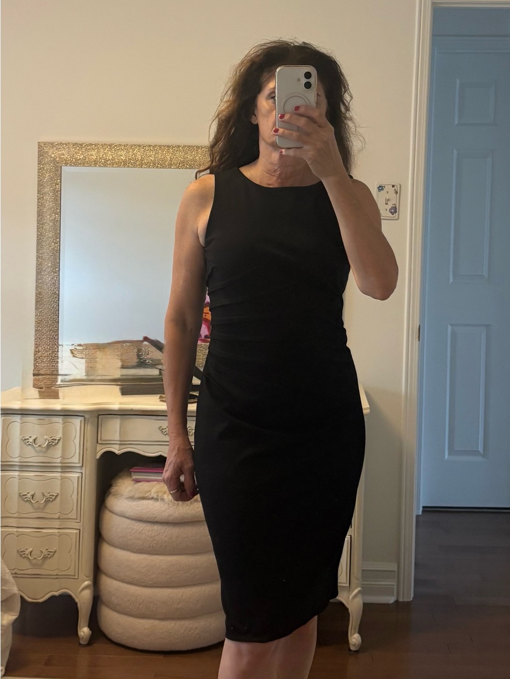 Jacob Black Sleeveless Midi Sheath Dress